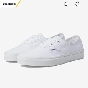 Vans All-White Canvas Shoes